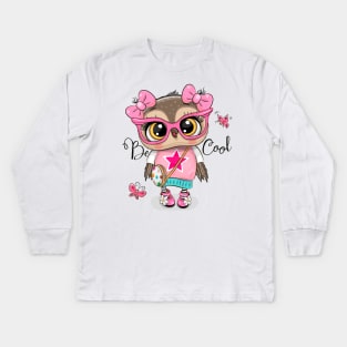 Cute Owl Kids Long Sleeve T-Shirt